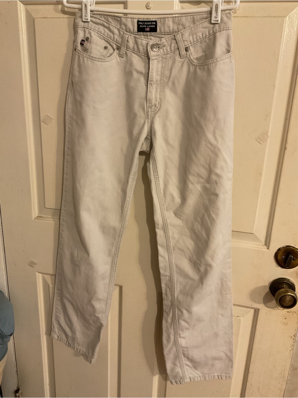 Vintage Polo Ralph Lauren Sz. 2/31 Straight Jeans Flag on Back SATURDAY JEANS